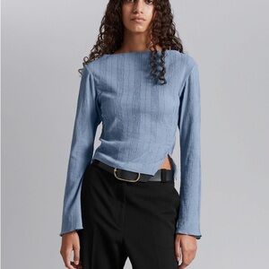 Blue Women's Long Sleeve Top